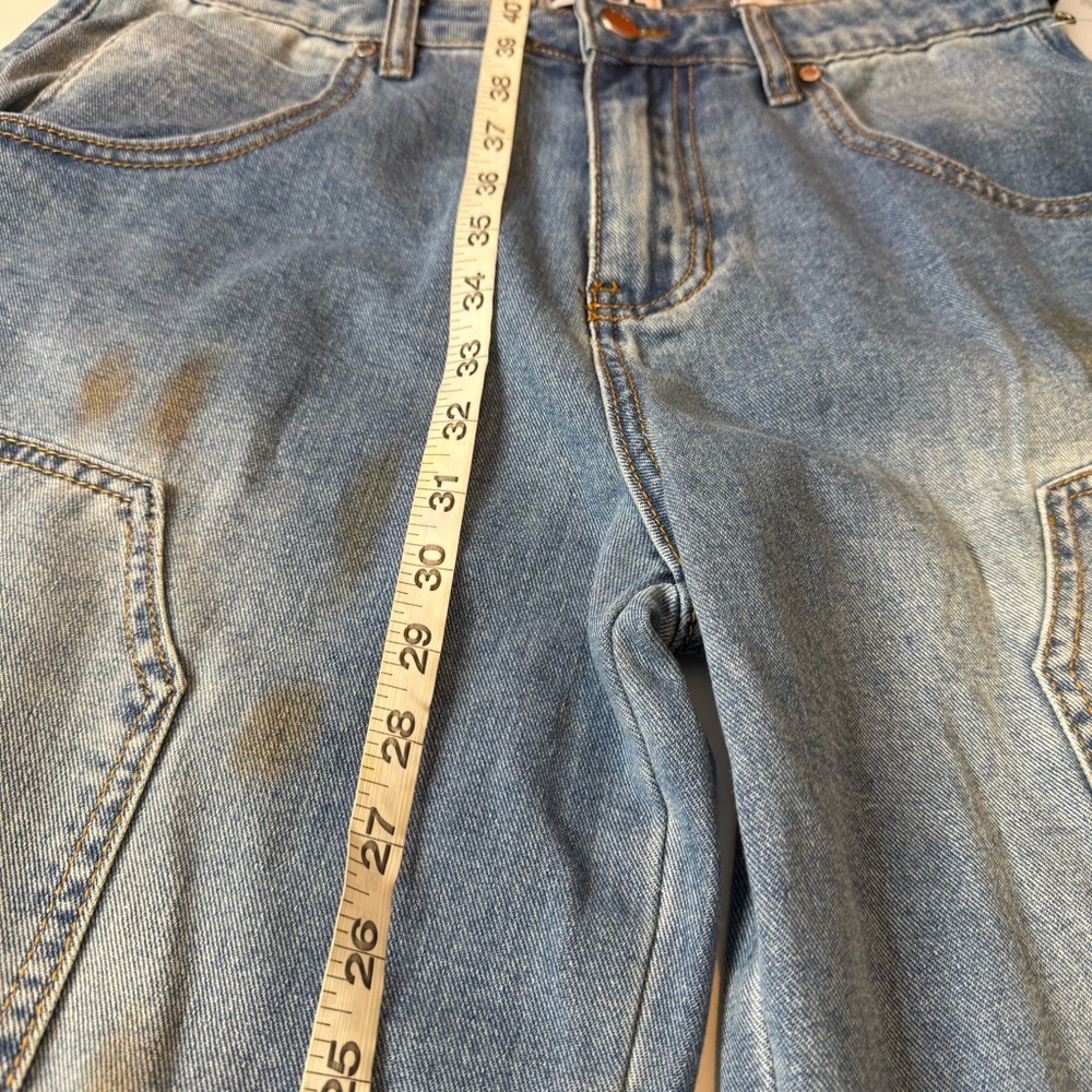 PTCL Ethical Brand High Rise Patch Pocket Jeans Size 27 Blue Denim - Picture 7 of 13
